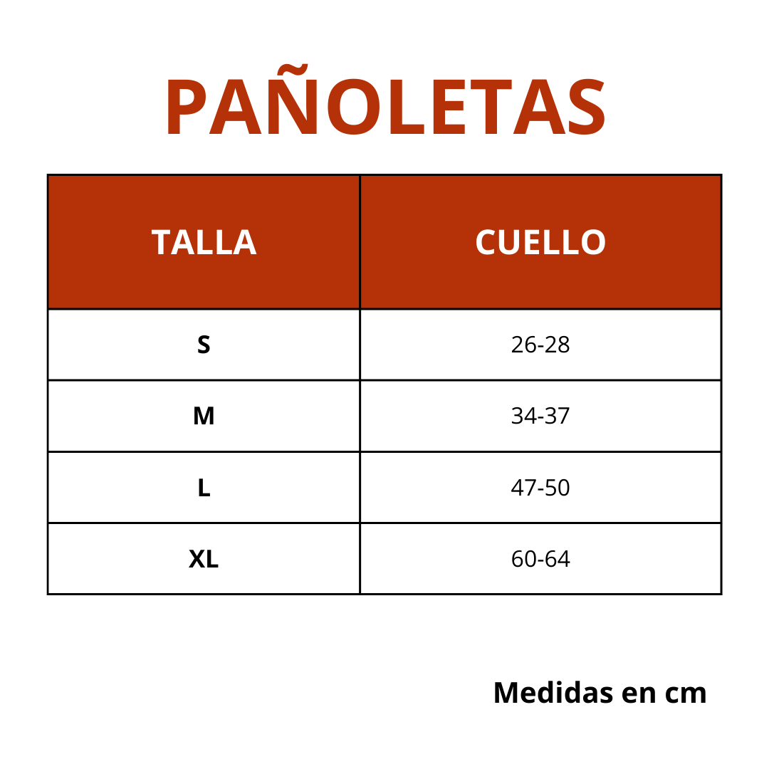 Talla Pañoletas